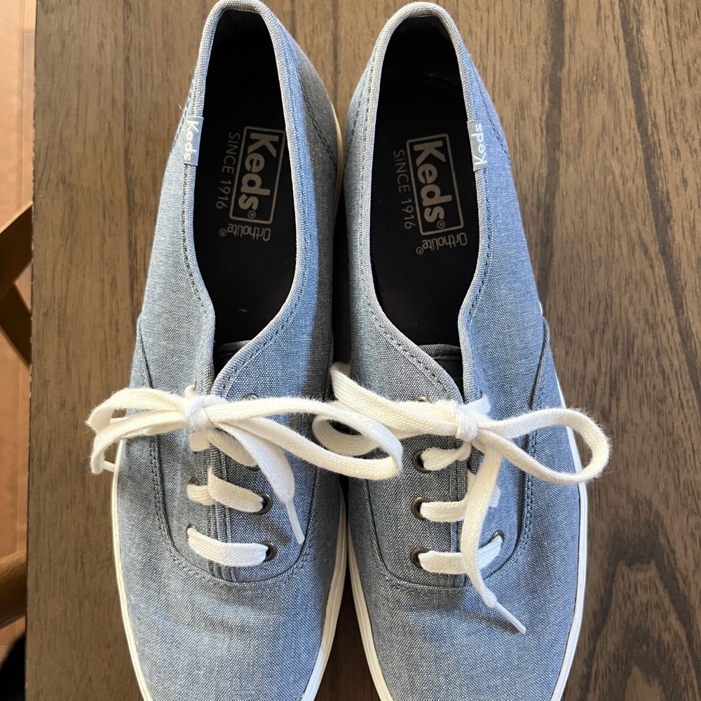 Keds Light Blue Canvas Shoes with White Laces
